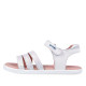 sandàlies Garvalin 262433 blanques amb tres tires devanteres amb escates - Querol online