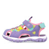 sandalias Garvalin 262716 lilas con detalles amarillos y turquesas