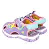 sandalias Garvalin 262716 lilas con detalles amarillos y turquesas