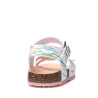 sandalias Pablosky 446607 blancas con detalles de colores tipo bio
