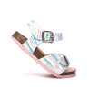 sandalias Pablosky 446607 blancas con detalles de colores tipo bio