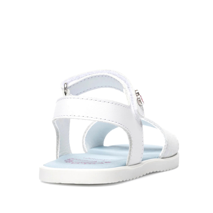 sandalias Pablosky 452100 quilate blancas nacaradas con escamas - Querol online