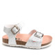 sandalias Pablosky 439903 bio blancas con detalles metálicos - Querol online