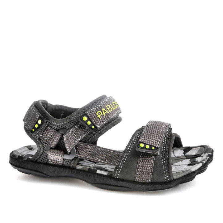sandalias Pablosky 986050 camping grises con triple velcro - Querol online