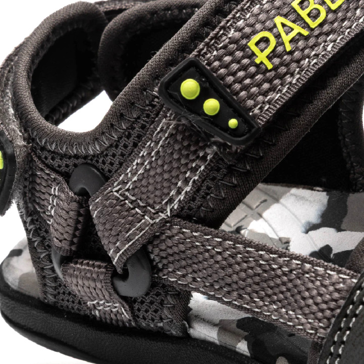 sandalias Pablosky 986050 camping grises con triple velcro - Querol online