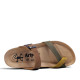 Sandàlies planes Redlove mizuki marrons amb tires en verd i groc tipus bio - Querol online