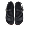 Sandalias planas Walk & Fly montana negras con hebilla lateral