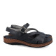 Sandalias planas Walk & Fly montana negras con hebilla lateral - Querol online