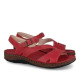 Sandàlies planes Walk & Fly montana vermelles amb sivella lateral - Querol online