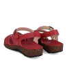 Sandalias planas Walk & Fly montana rojas con hebilla lateral