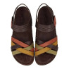 Sandalias planas Walk & Fly mediterraneo marrones con tiras en tonos tierra