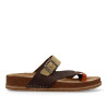 Sandalias planas Walk & Fly portobello marrones tipo esclava