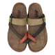 Sandalias planas Walk & Fly portobello marrones tipo esclava - Querol online