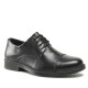 Sabates vestir Imac negres d'estil clàssic amb cordons rodons al to - Querol online