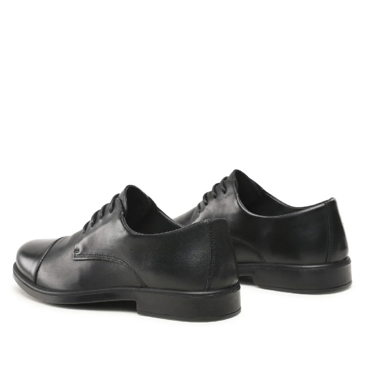 Zapatos vestir Imac negros de estilo clásico con cordones redondos al tono - Querol online