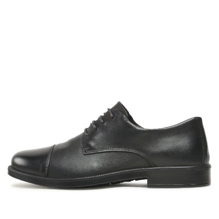 Zapatos vestir Imac negros de estilo clásico con cordones redondos al tono - Querol online