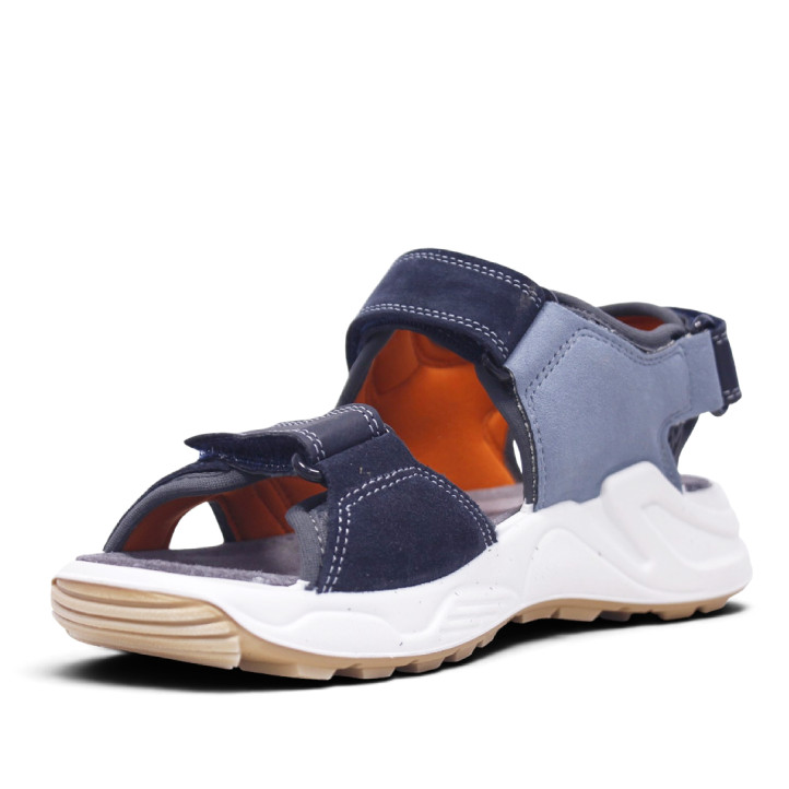 sandalias Imac azules con detalles en diferentes tonos de azul de ante - Querol online