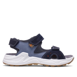 sandalias Imac azules con detalles en diferentes tonos de azul de ante - Querol online