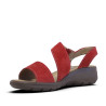 Sandalias planas Imac rojas con tira asimétrica y cierre de velcro