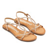 Sandalias planas Gioseppo doradas con tiras finas trenzadas nioaque