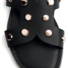 Sandalias planas Gioseppo negras con tachuelas millston