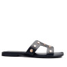 Sandalias planas Gioseppo negras con tachuelas millston