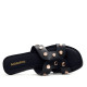 Sandalias planas Gioseppo negras con tachuelas millston - Querol online