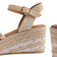 Sandalias cuña Popa albany multicolor con tiras de yute trenzadas - Querol online