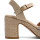 Sandàlies taló Popa daira beige amb taló ample - Querol online