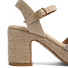 Sandalias tacón Popa daira beige con tacón ancho