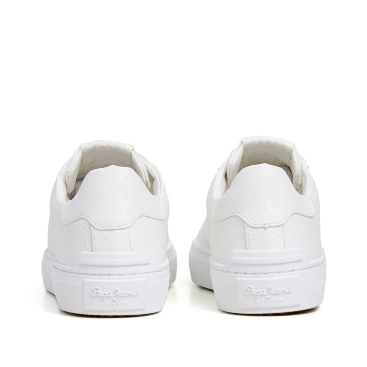 Zapatillas urban Pepe Jeans candem rump blancas con efecto serpiente - Querol online