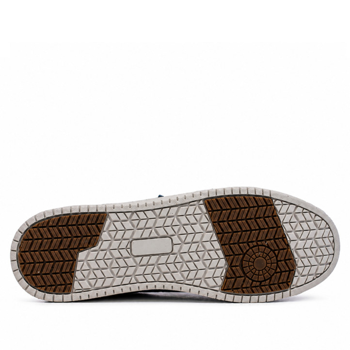 Zapatos sport Luisetti azules estilo náuticos con cordones en beige - Querol online