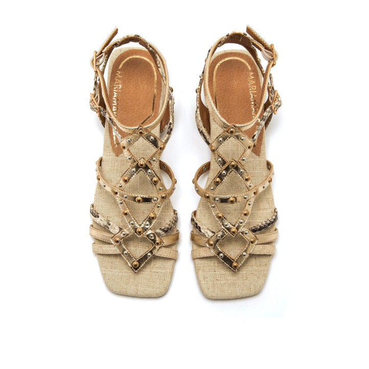 SANDALIAS DE MUJER MARIAMARE 68755 BEIGE 68755 62646 - Querol online