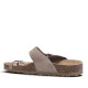 Sandalias planas Owel menorca beige con tira cruzada y hebilla tipo bio - Querol online