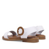 sandalias Redlove akane blancas con hebilla de mimbre