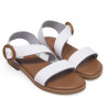 sandalias Redlove akane blancas con hebilla de mimbre