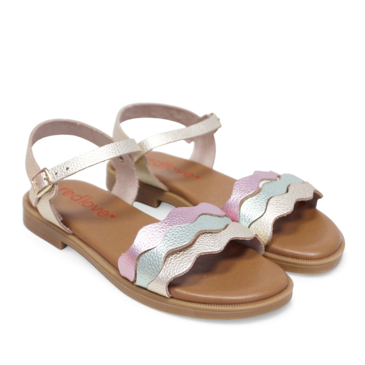 sandàlies Redlove yukari metal·litzades amb tires multicolor - Querol online