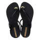 Chanclas Ipanema negras glam ring sandal - Querol online