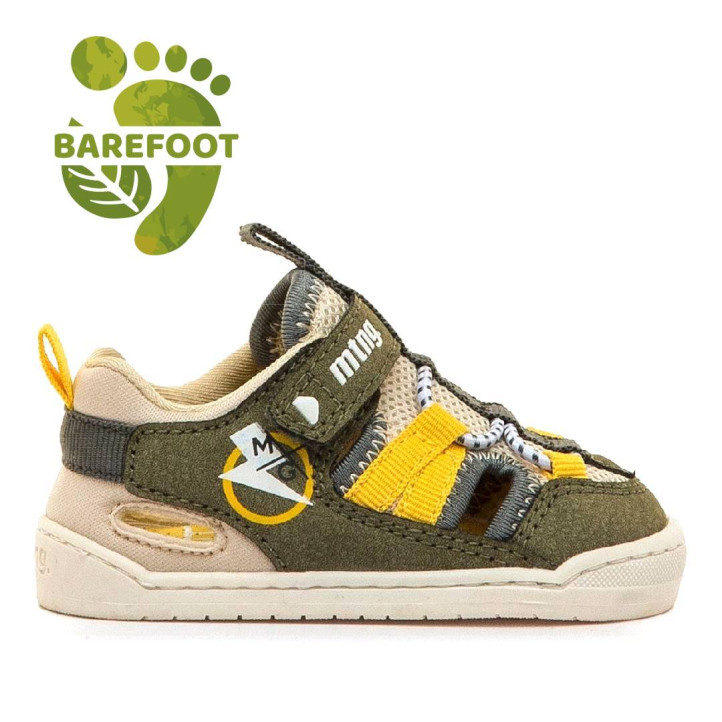 sandalias Mustang free baby verde kaki estilo outdoor barefoot - Querol online