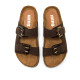 Sandalias planas Mustang lazy marrón moka estilo bio - Querol online