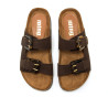 Sandalias planas Mustang lazy marrón moka estilo bio