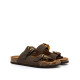 Sandalias planas Mustang lazy marrón moka estilo bio - Querol online
