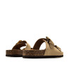 Sandalias planas Mustang lazy beige estilo bio