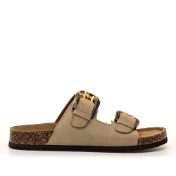 Sandalias planas Mustang lazy beige estilo bio - Querol online