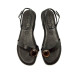 Sandalias planas Mustang alysa negras con piedra decorativa - Querol online