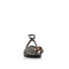 Sandalias planas Mustang alysa negras con piedra decorativa