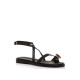 Sandalias planas Mustang alysa negras con piedra decorativa - Querol online