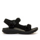 Sandalias planas Mustang solana negras con toque brillante estilo deportivo - Querol online