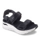 Sandalias cuña Skechers arch fit 2.0 negras con suela blanca - Querol online