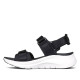 Sandalias cuña Skechers arch fit 2.0 negras con suela blanca - Querol online